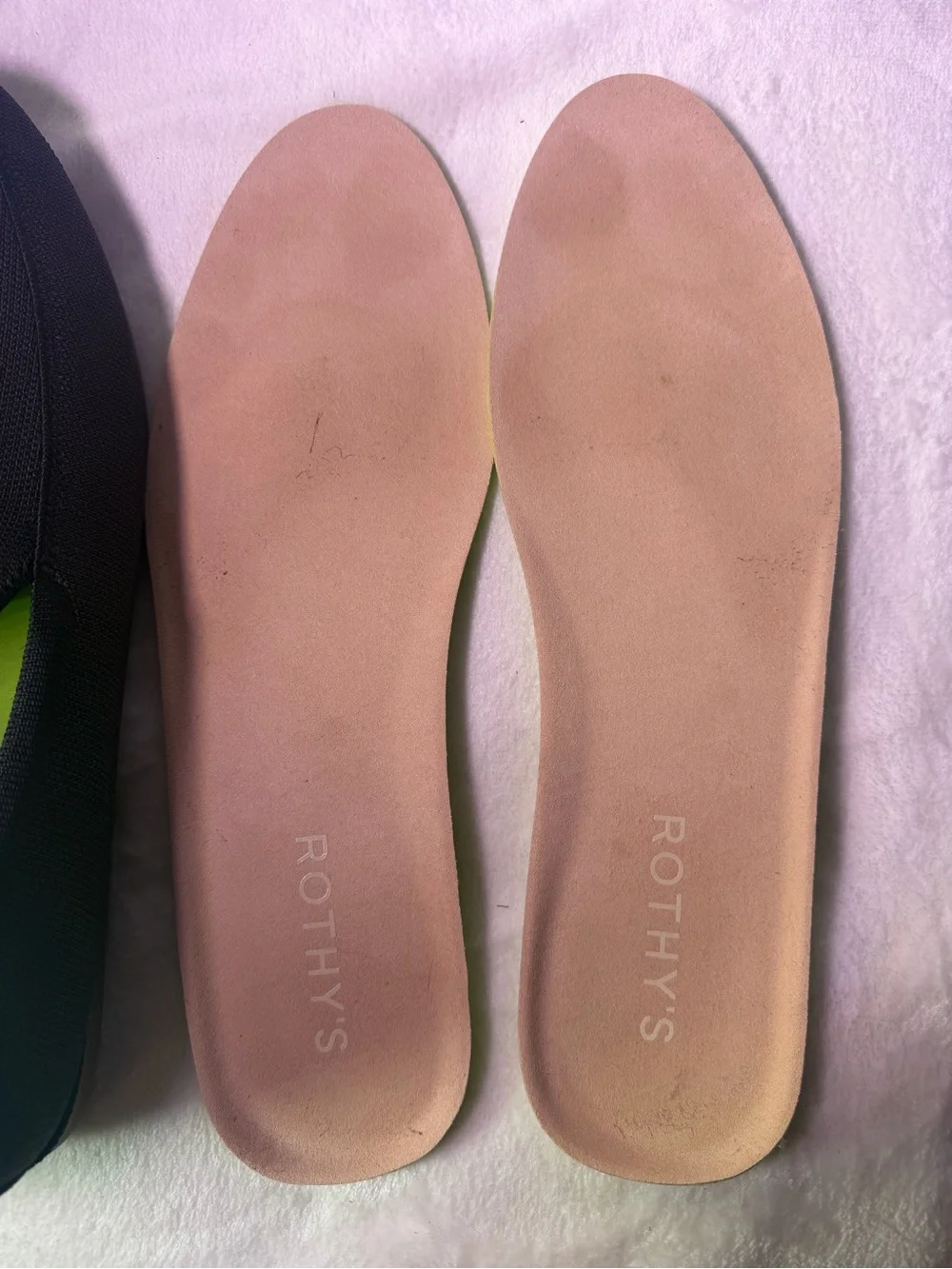 Rothy's Black Men's Slip-On Loafers with Brown Sole